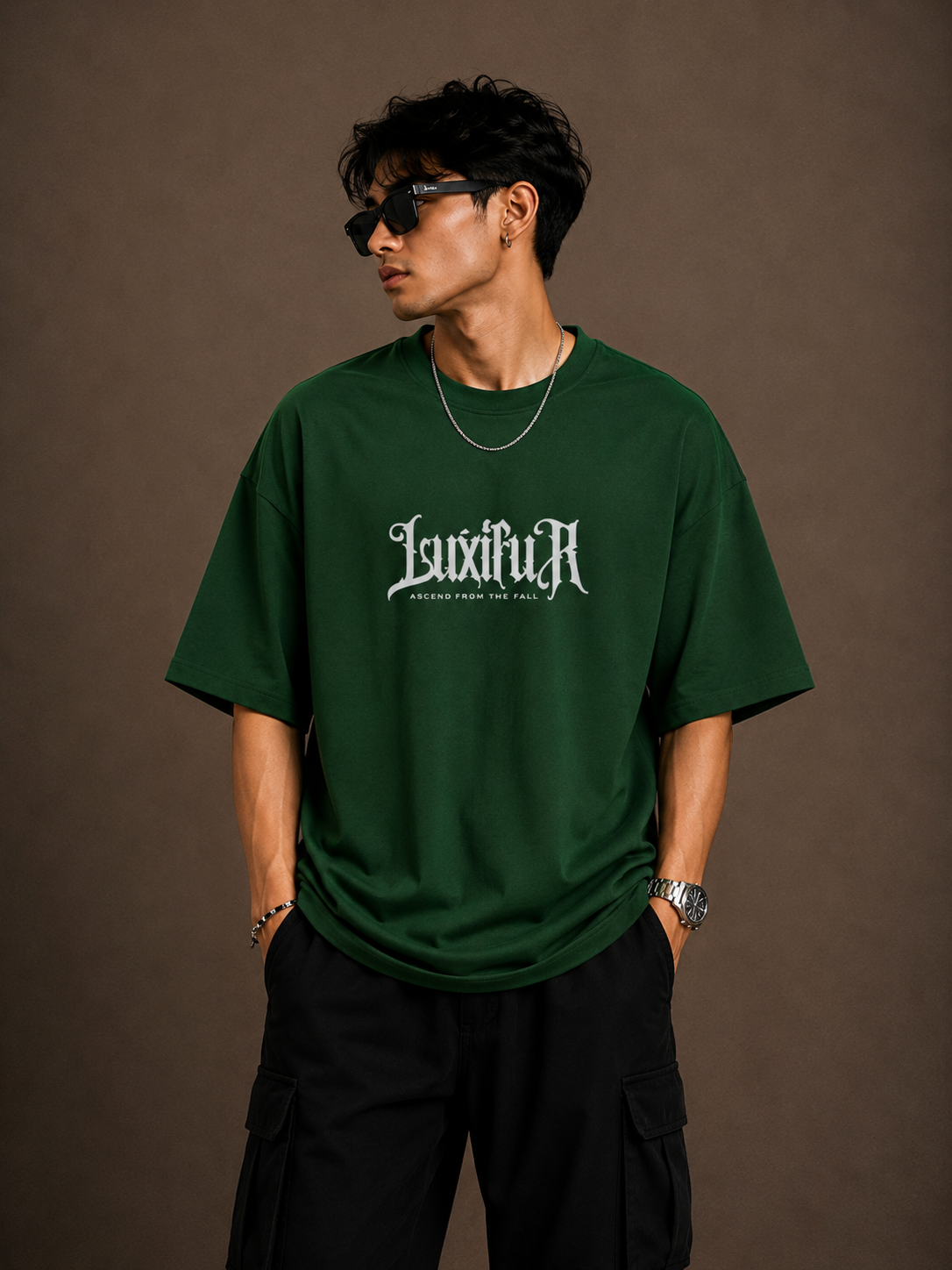 Always Falling for the Villains Green T-Shirt front