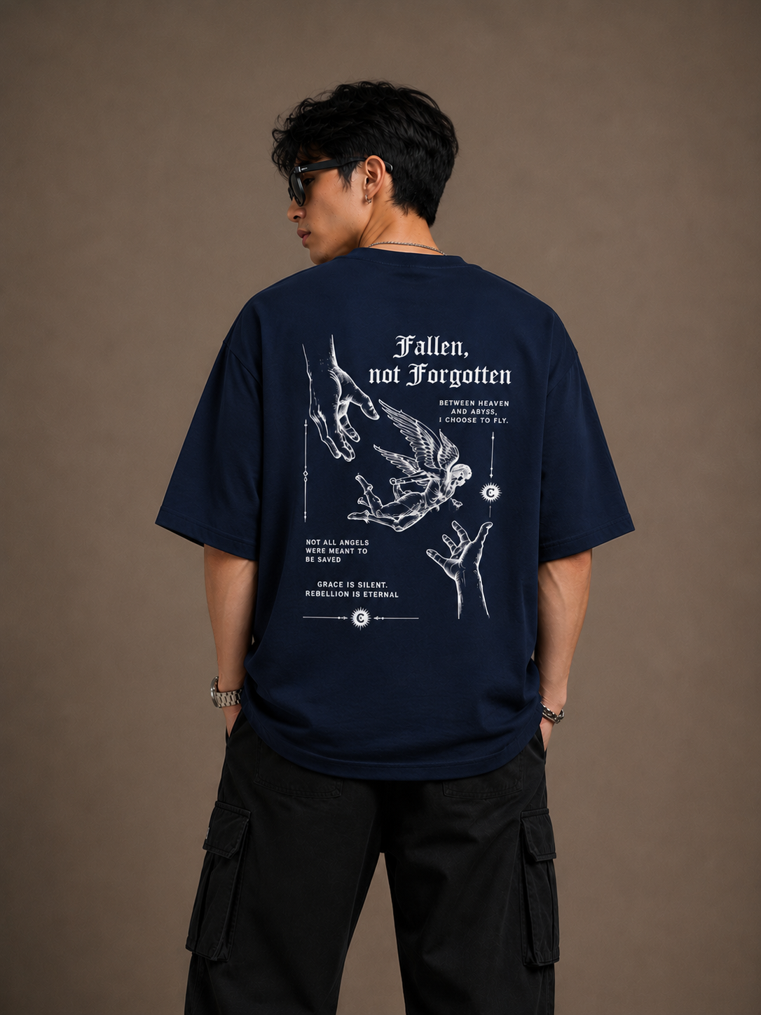 fallen not forgotten navy blue back
