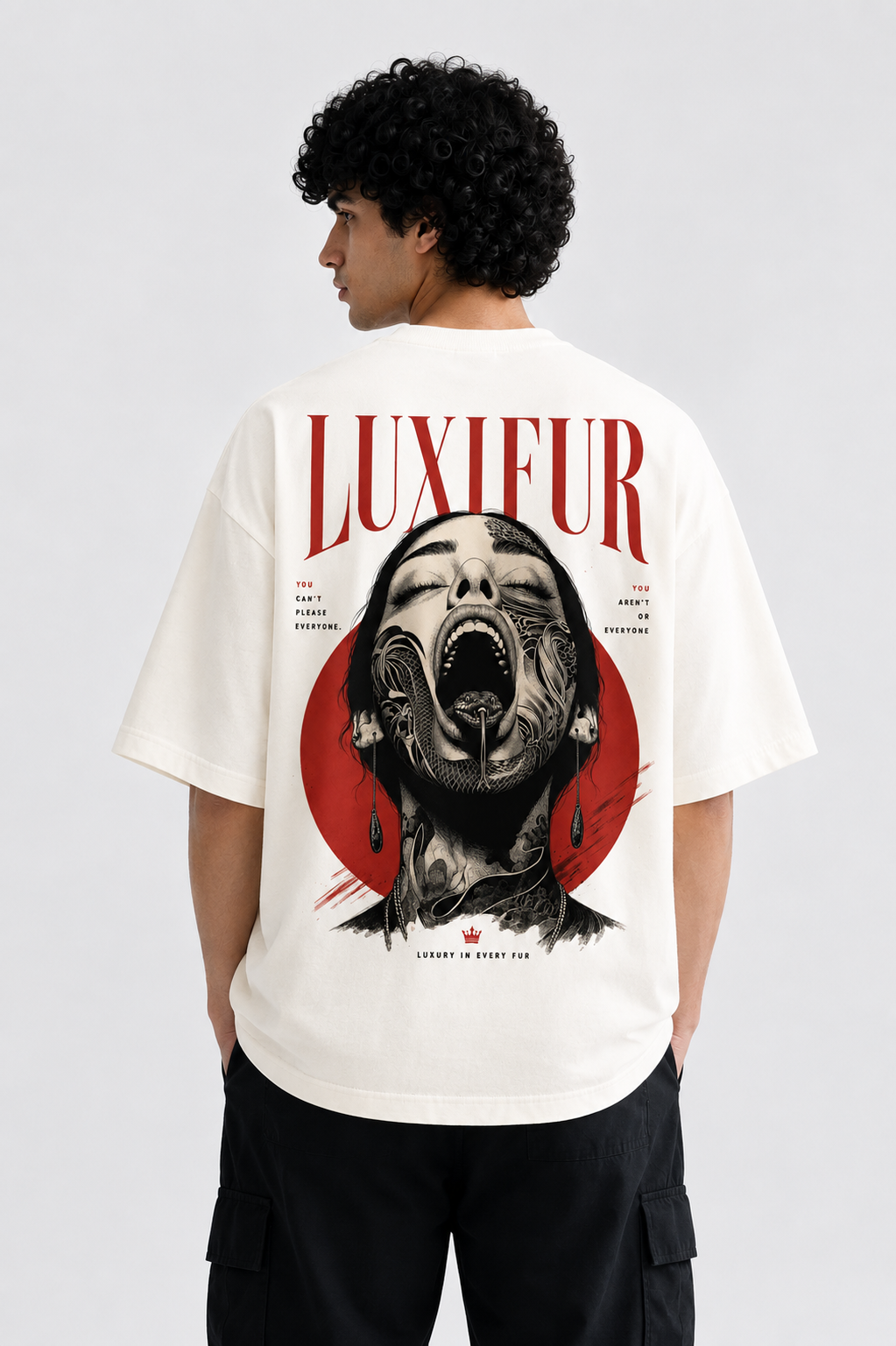 Luxifur - Crimson Muse Oversized T-Shirt